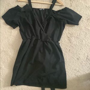 Boohoo Cold Shoulder Little Black Dress LBD